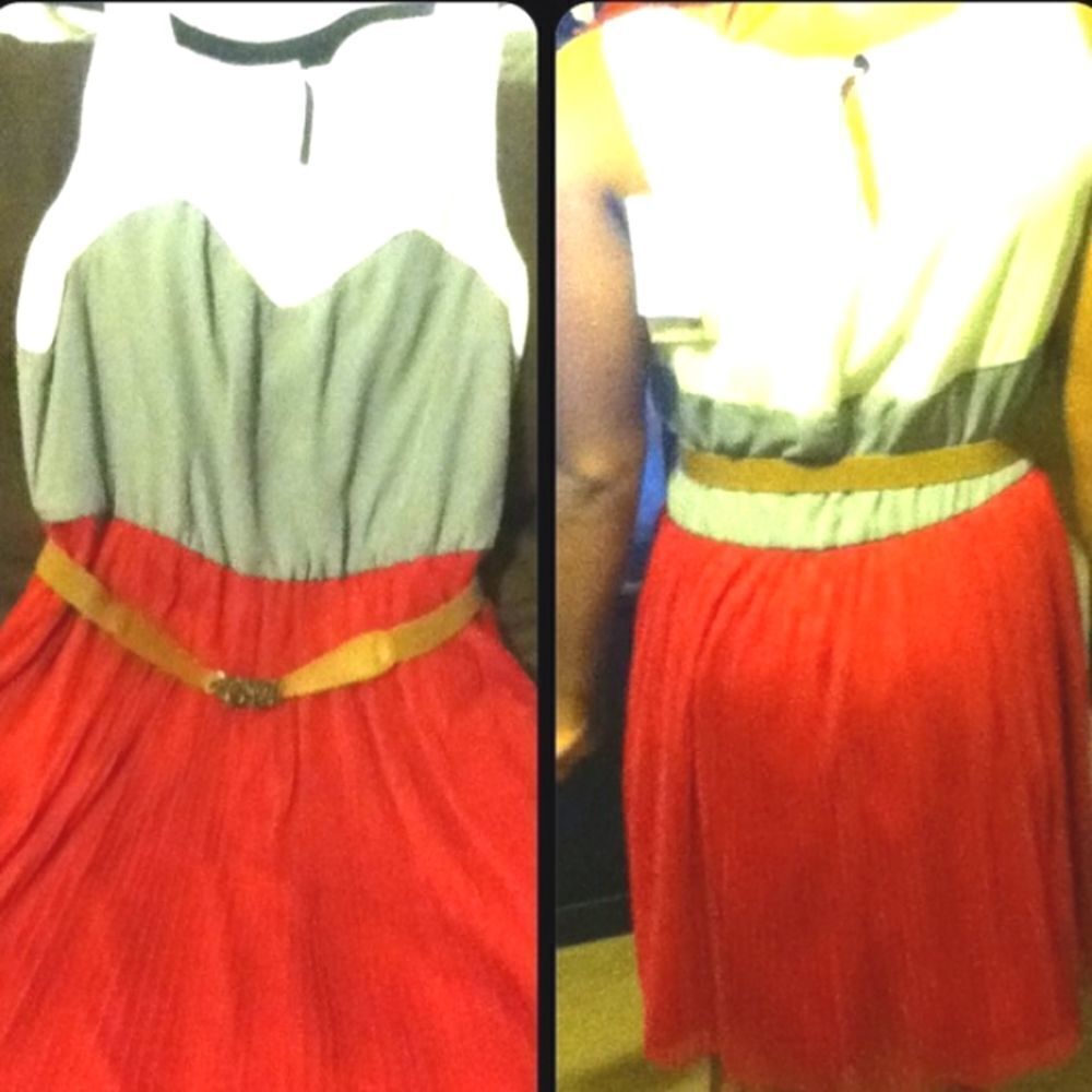 Ladies Boho Beautiful belted dress, sz large